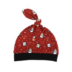 3-tlg Pumphose-Mütze-Tuch Set "Süße Pinguine" Weihnachten rot