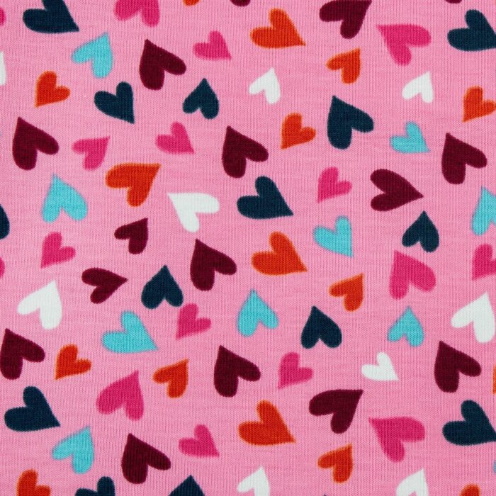 Strampler Happy Heart rosa mit Herzen