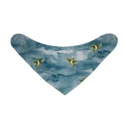 3-tlg Geschenkset Pumphose-Mütze-Tuch Erstlingsoutfit "Fliegende Drachen" Dragon jeansblau