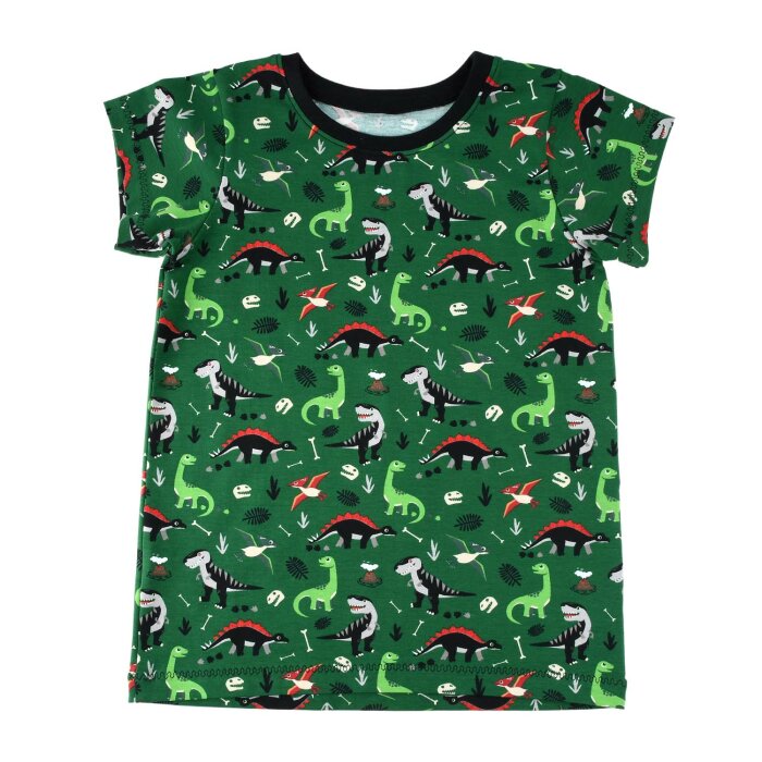 T-Shirt  "Coole Dino Party" grün