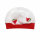 Musselin Mütze mit Bündchen "Wassermelone" weiß-rot