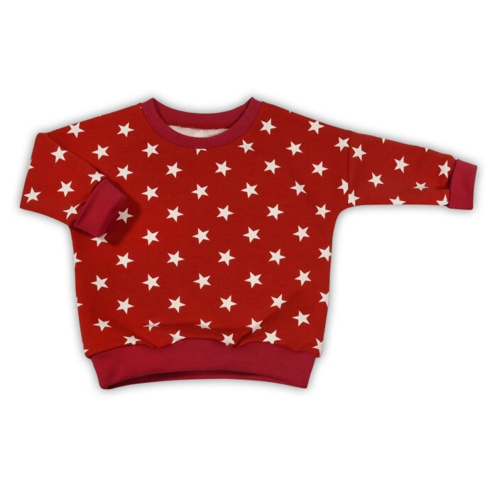 Sweater Pullover "Red Star" Sterne rot