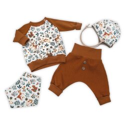 4 -teiliges Set Erstlingsoutfit Pumphose + Langarmshirt -...