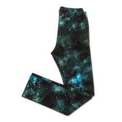 Leggings aus French Terry "Magic Galaxy" Space Weltraum schwarz