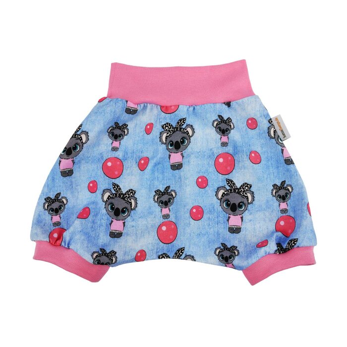 Kurze Pumphose Shorts "Süßes Koala-Mädchen" Denim Look 