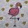 Beanie mit Bündchen "Verliebte Flamingos" mit Glitzer & Herzen